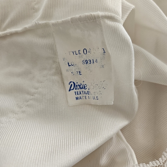 Dixie Belle Vintage Camisole Top Adjustable Straps White Made in USA Nylon 1X 2X - Picture 8 of 12